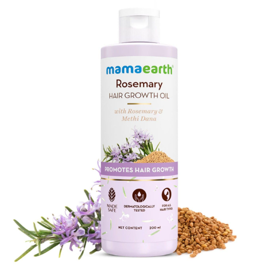 Mamaearth Rosemary & Methi Dana Hair Oil - Promotes Growth, Controls Fall, Strengthens & Stimulates New Growth | 200 ml