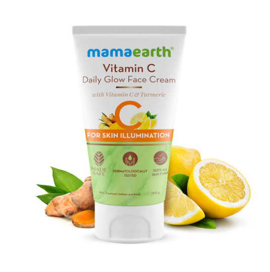 Mamaearth Vitamin C Daily Glow Face Cream With Vitamin C & Turmeric for Skin Illumination - 150 g