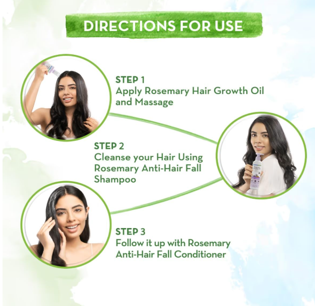 Mamaearth Rosemary Hair Fall Control Kit | Gives up to 94% Stronger Hair | Up to 93% Less Hair Fall | Made Safe Certified | For Men & Women | 650 ml - Image 2