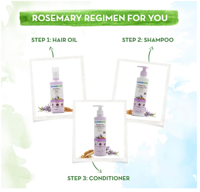 Mamaearth Rosemary Hair Fall Control Kit | Gives up to 94% Stronger Hair | Up to 93% Less Hair Fall | Made Safe Certified | For Men & Women | 650 ml - Image 4