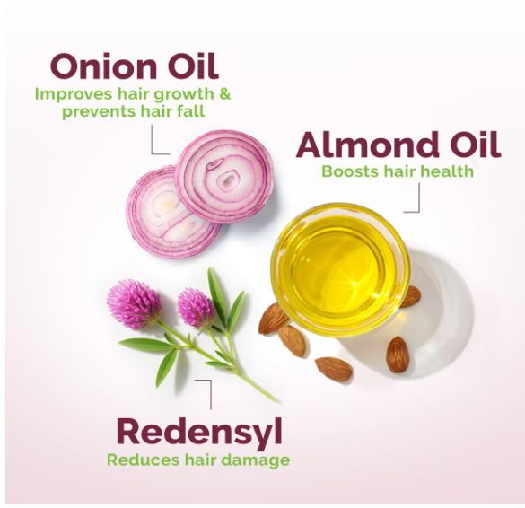 Mamaearth Onion Hair Oil with Onion Oil & Redensyl for Hair Fall Control | Boosts Hair Growth | Adds Strength & Shine | 200 ml - Image 3
