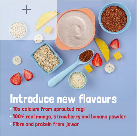 Slurrp Farm Mildly Sweetened with Jaggery Powder, No Refined Sugar | Multigrain Millets Cereal with Mixed Fruits and Rice Crispies | No Preservatives | Instant Cereal for Little Ones - 200g - Image 3