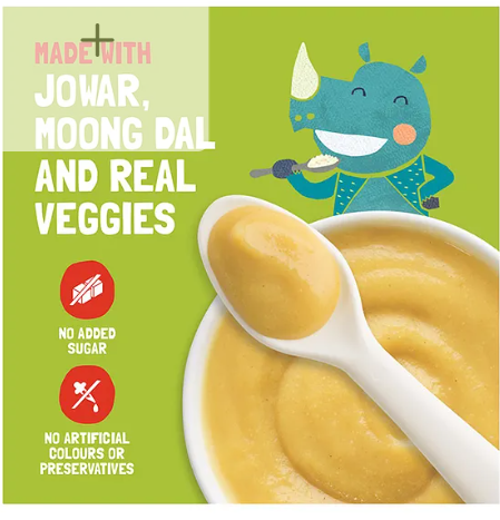Slurrp Farm Instant No Added Sugar, No Salt, Moong Dal Khichdi Easy To Digest Healthy Cereal - 200 gm - Image 2