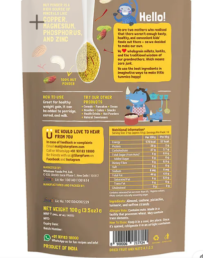 Slurrp Farm 100% Natural Nut Powder - 100 gm - Image 3