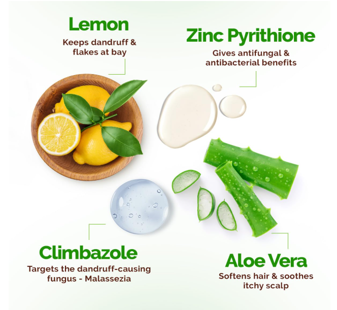 Mamaearth Lemon Anti-Dandruff Shampoo with Lemon, ZPTO, Climbazole, Aloe Vera for Itchy & Flaky Scalp | Upto 100% Dandruff Reduction & 3X Softer Hair in 1 Wash | Soothes Scalp | Reduces Frizz | 400 ml - Image 4