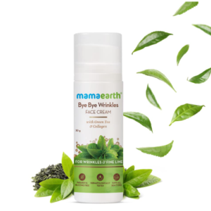 Mamaearth Bye Bye Face Cream For Women Anti Ageing, For Fine Line & Wrinkles, with Green Tea & Collagen - 30 g
