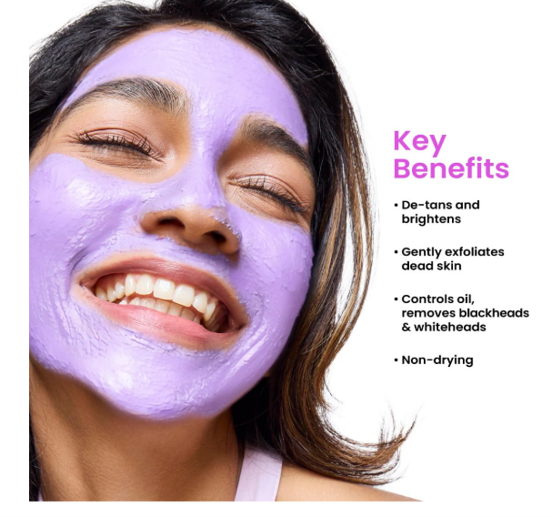 Foxtale De-Tan Face Mask for Glowing Skin | Mini Pack for Travel | Clay Mask with Lactic Acid for Tan Removal, Reduction in Blackheads, Instant Brightening | New-Age Ubtan Face Pack for All Skin Types | Men & Women – 12g - Image 2