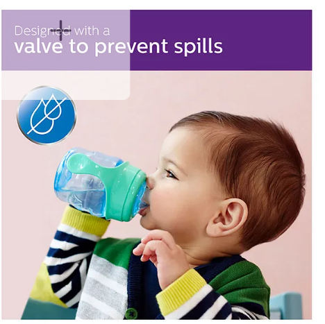 Avent Philips Silicone Spout Cup with Handle, 200ml | 6months+ | (Color May Vary) - Image 2