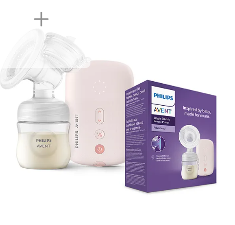 Avent Philips Electric Breast Pump | Natural Motion Technology | 8+16 Expression & Stimulation settings | 3X Faster Expression | One Size Fits all