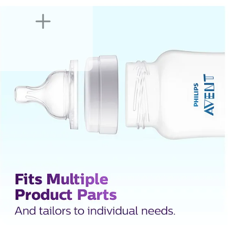 Avent Philips Anti-Colic Bottle Flow 2 Teat | Ideal for 1months+ | Pack of 2 - Image 2