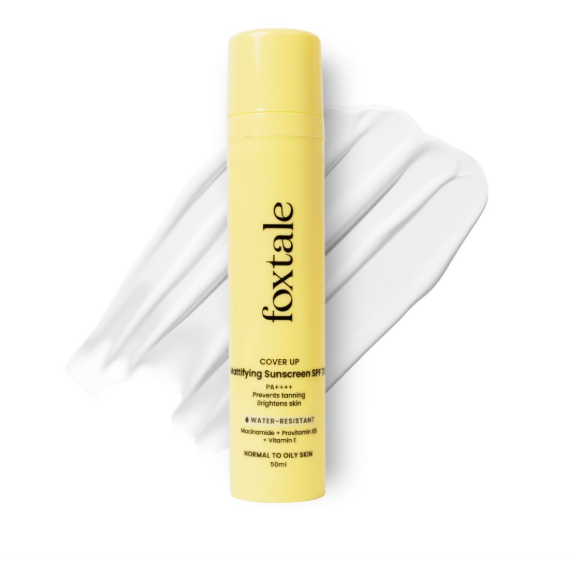 Foxtale SPF 70 Gel-Cream Sunscreen for Oily Skin | Oil Control Sunscreen with PA++++ & Niacinamide | UVA UVB Protection | Prevents Tan | Lightweight, Pore-minimising, No White Cast | 50ml