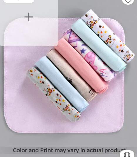 ZOE Wash Cloth 100% Cotton Set of 8 (Print May vary slightly)
