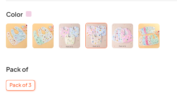 ZOE Zoe Waterproof Feeding Bibs with Snap Button Closure Puppy Print Pack of 3- Multicolour - Image 3