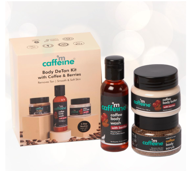 mCaffeine Body Care Gift Set for Women & Men | Rakhi Gift Box with Berries Body Wash, Body Scrub & Body Butter | Hydrating, Moisturizing Skin Care Kit for Birthday , Anniversary Gifts | Hampers for Him & Her for all special occasions