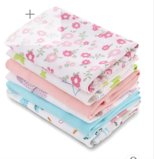 Babyhug 100% Cotton Wash Cloth Pack of 6 - Multicolor - Image 2