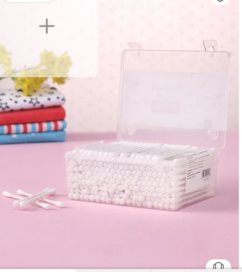 Babyhug 100% Pure Cotton Buds with Eco-Friendly Paper Sticks 200 Pieces | Soft | Safe | Gentle for Babies - Image 2
