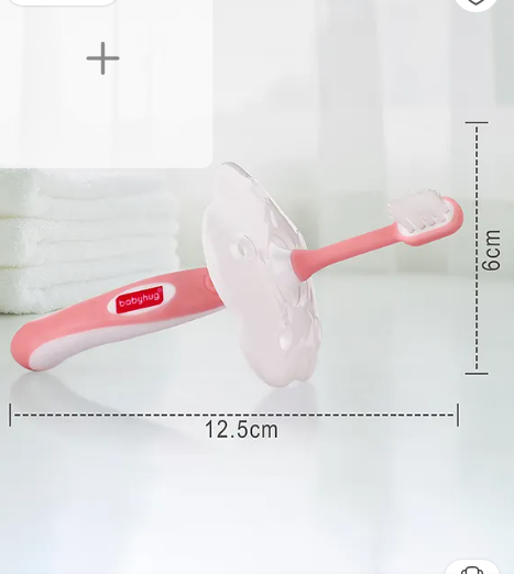 Babyhug 3 Stage Oral Care Set Cum Training Toothbrush - Pink - Image 2
