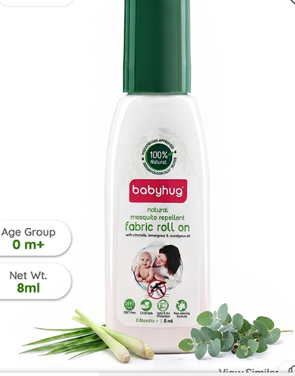 Babyhug Natural Mosquito Repellent Fabric Roll On - 8 ml