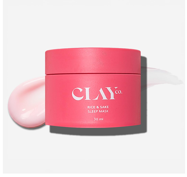 Clayco Hydrating Rice & Sake Sleep Mask | Clay Face Mask for Glowing Skin | Japanese Skincare Collagen Mask | Sulfate-Free Vegan Night Cream For Women | Best Skin Care Product For Glass Skin