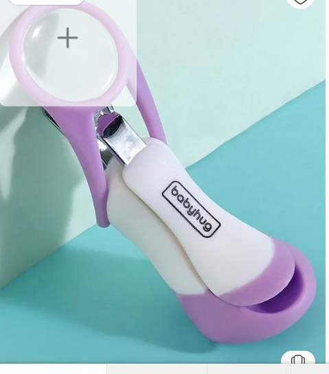Babyhug Nail Clipper with Magnifier for Newborns & Toddlers Purple | Safe | Precise | Zoom Lens | Gentle | Manicure | Pedicure