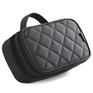 KUKLAR Black Polyester Waterproof Multifunctional Extra Large Cosmetic Bag for Women, Makeup Bag for Travel, Cosmetic Bag Pouch, Makeup Organizer Perfectly Fit in Any Suitcase Or Big Bag (Black-M)