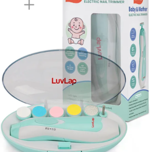 LuvLap Luv Lap Electric Baby Nail Trimmer with Light, Safe Nail Cutter with 6 Filer Heads, Speed Control for Newborn & Mother - Multicolor