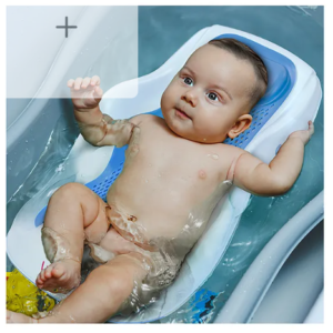 LuvLap Luv Lap Baby Bath Seat Safe & Comfortable Non-Slip Durable Bather for Easy Bath Time - Blue