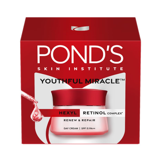 POND'S Youthful Miracle Hexyl Retinol Complex, Renew & Repair Day Cream 50g SPF 15 PA++