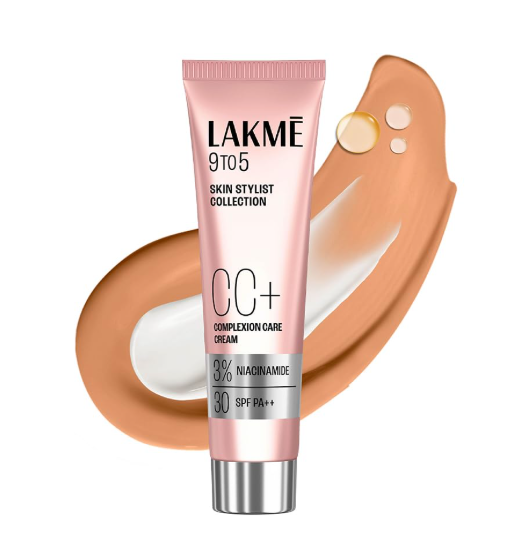Lakme 9 to 5 CC Cream Bronze with 3% Niacinamide Complex SPF30 PA++ | 90% lightweight moisturizing cream for Care & 10% Foundation for Care |Conceals Dark Spots| Brightens Skin |30 g