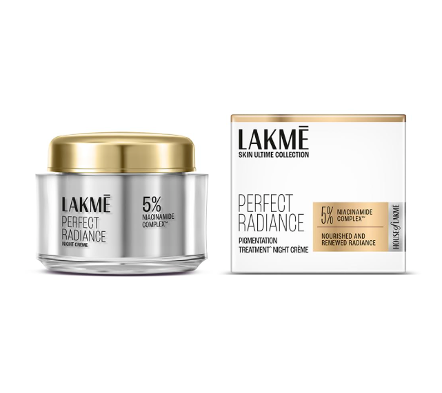 Lakme Absolute Perfect Radiance Brightening Night Cream 50 g|| Daily Repair Face Moisturizer for Illuminated|| Glowing Skin -With Glycerin & Niacinamide