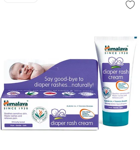 Babyhug U Shape Muslin Nappy Set Lace Extra Small Pack Of 5 - Multicolor- 1 Qty and Himalaya Herbal Diaper Rash Cream - 50 grams- 1 Qty - Image 2