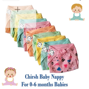 Chrish Washable Reusable 10 Hosiery Cotton Langot Pack of 10 Large - Multicolor