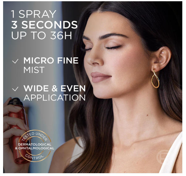 L’Oreal Paris Infaillible 3-Second Setting Mist - Transfer-Proof, 75ml 75ml setting spray for 36H transfer-proof makeup. Dries in 3 seconds for all-day wear. Heat-proof & sweat-proof. - Image 3