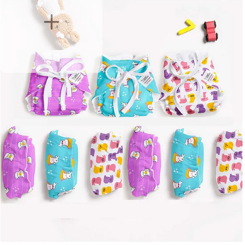 SuperBottoms First Love Premium DryFeel Langot for 0-9M Babies | 100% Cotton Padding | Bummy World | Pack of 9 | 0-5kg
