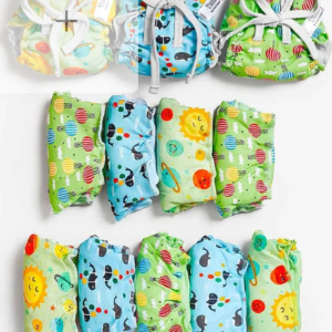SuperBottoms First Love Premium DryFeel Langot for 0-9M Babies | 100% Cotton Padding | Day Dreamer | Pack of 12 | 5-10kg
