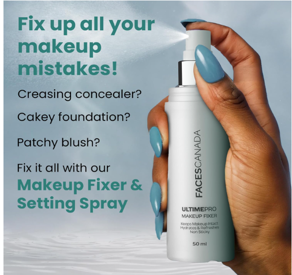 FACESCANADA Ultime Pro Makeup Fixer, 50 Ml | Long Lasting Makeup Setting Spray | Keeps Makeup Intact | Hydrates, Soothes & Refreshes Skin | Hyaluronic Acid & Vitamin E Enriched | No Alcohol - Image 2
