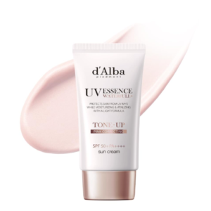 d'alba Piedmont Italian White Truffle Waterfull Tone-Up Sunscreen, Vegan Skincare, Tinted Moisturizer With Spf 50+ Pa++++, Glowy Sunscreen For Sensitive Skin - 50ml