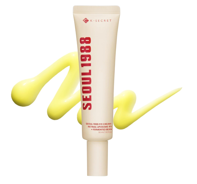 K-SECRET SEOUL 1988 Eye Cream : Retinal Liposome 4% + Fermented Bean, wrinkle care, anti-aging, skin elasticity, pigmentation, brightening, retinol, 30ml/1.01 fl.oz.