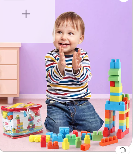 Babyhug Premium 80 Pcs Mega Size First Builders Toddler Blocks| Building and Construction Interlocking Jumbo Blocks with Big Building Storage Bag| Educational and Learning Toy for Pre-School Children| BIS Certified| Non-Toxic - Image 2
