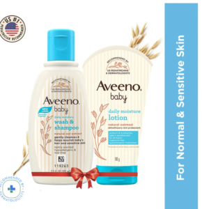 Aveeno BabyAveeno baby daily moisture Wash & Shampoo 100 ml & Moisture Lotion 100g