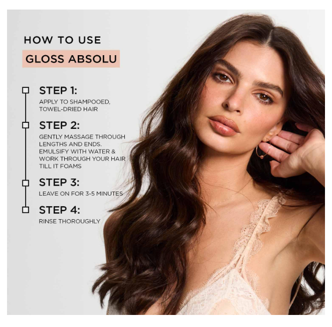 Kérastase Gloss Absolu Anti-Frizz Foaming Conditioner For Bouncy, Glossy Hair | Fine To Medium Hair | 4-Days Anti-Frizz | With Hyaluronic & Glycolic Acid, Wild Rose-In-Oil | 250ml - Image 2