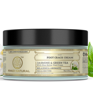 Khadi Natural Jasmine & Green Tea Foot Cream | Herbal Foot Care Cream for Soft & Smooth Feet | Helps Moisturise Dry Skin & Improve Skin Texture | Gentle Daily Foot Care | Suitable for All Skin Types | 50g