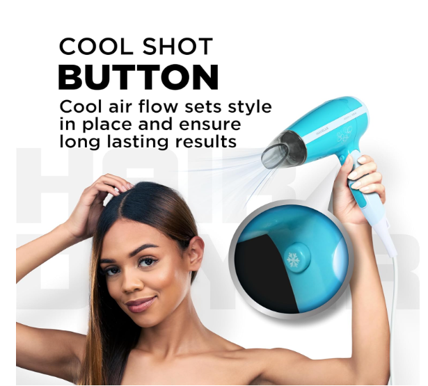 Havells HD3151 1200 W Foldable Hair Dryer; 3 Heat (Hot/Cool/Warm) Settings Including Cool Shot Button; Heat Balance Technology, Turquoise - Image 2