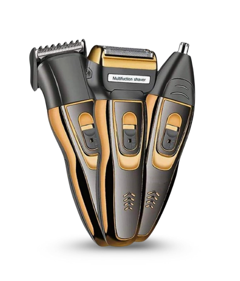 Concepta Trimmer for Men All in One - 3 in 1 Rechargeable Grooming Kit for Men – Beard Trimmer, Hair Clipper, and Nose Trimmer – Corded and Cordless Trimmers for Man - Black