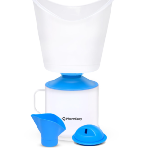 PharmEasy All in One Steam Vaporizer machine for Cold and Cough with Nozzle Inhaler, Electric vapor machine, Facial Sauna and Facial Steamer Machine for Adults and Kids