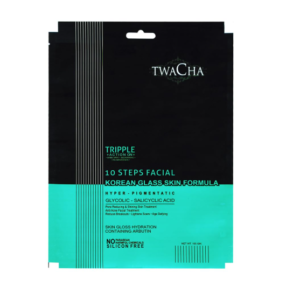 Twacha 10 Steps Facial Kit For KOREAN GLASS SKIN With Glycolic - Salicyclic Acid Instant Brightening Replenishing Glowing Skin Remove Patchy Pigmentation & Get Younger Firmer & Glowing Skin