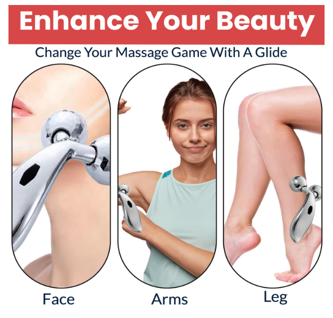 Temperia 3d Manual Face Massager For Women | Facial Massager & Face Roller For Glowing Skin | Self Care Product | Body Massage Tool - Image 2