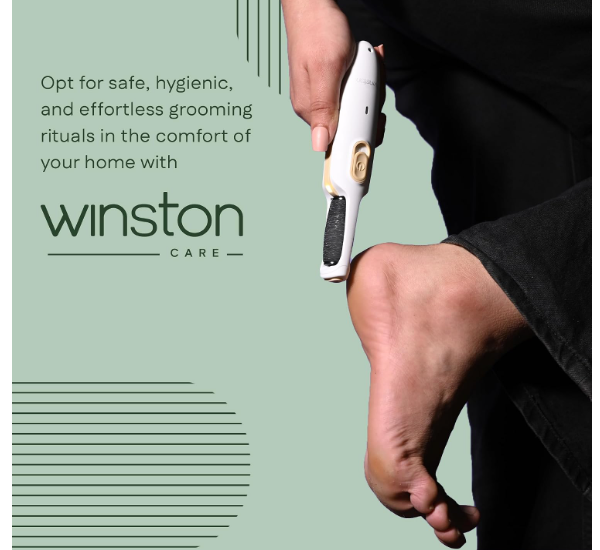 Winston Electric Callus Remover for Feet | 120 Min Runtime, Fast Charging | Rechargeable Foot File | 2 Speed Pedicure Tool for Hard Skin, Cracked Heels & Dead Skin Remover | 1 Year Warranty - Image 2