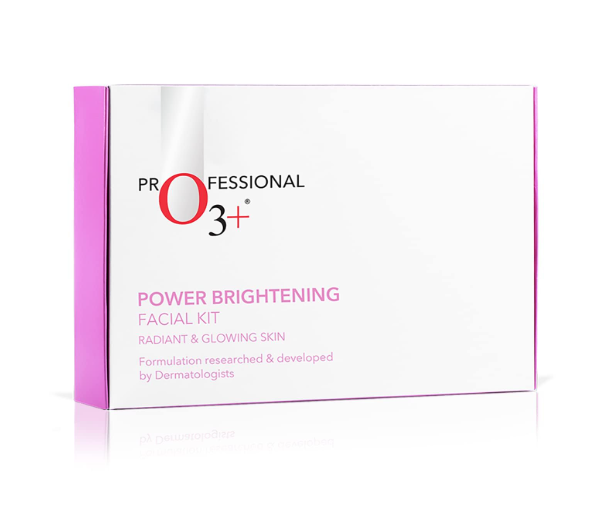 O3+ Power Brightening Facial Kit For Radiant and Glowing Skin,123gm+40ml
