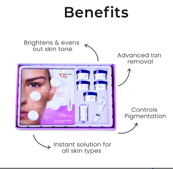 O3+ Power Brightening Facial Kit For Radiant and Glowing Skin,123gm+40ml - Image 2